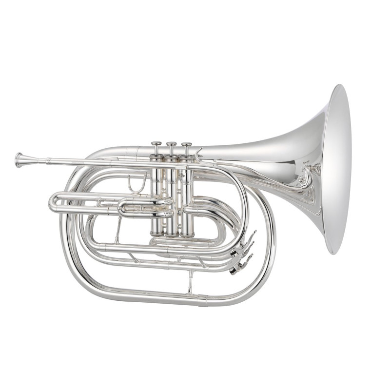Jupiter JHR1000MS Bb Marching Horn, silver-plated