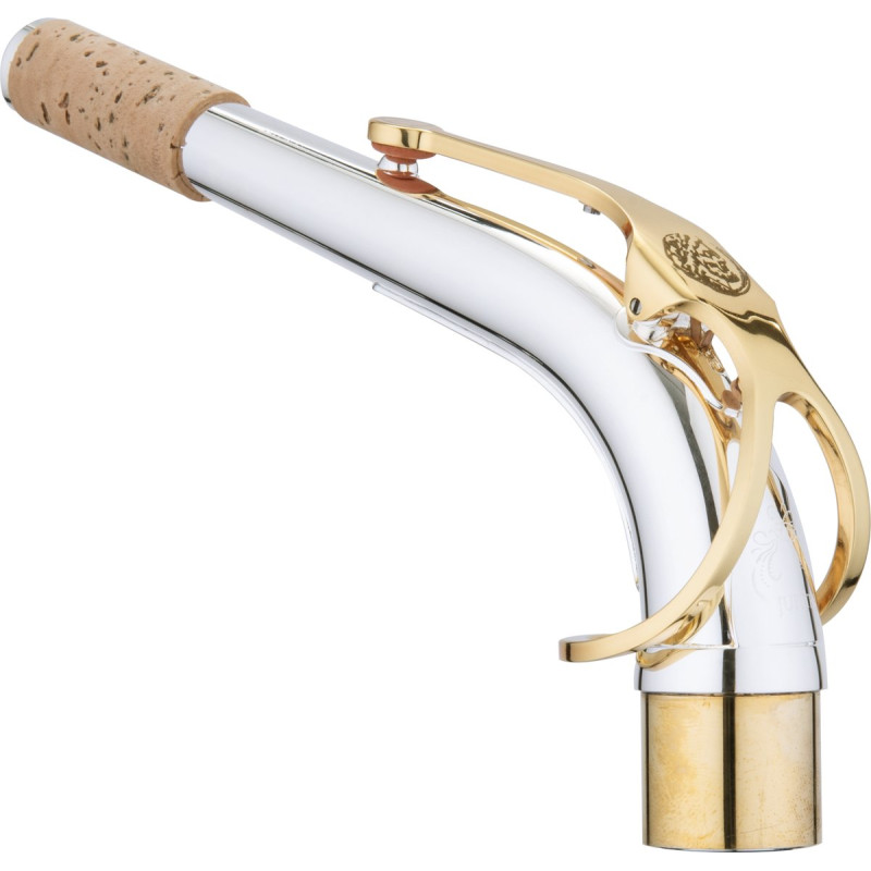 Jupiter JJASN-1100SG Neck assy, Sona Pure, silver-plated/gold-lacquered key, for JA S1100SG