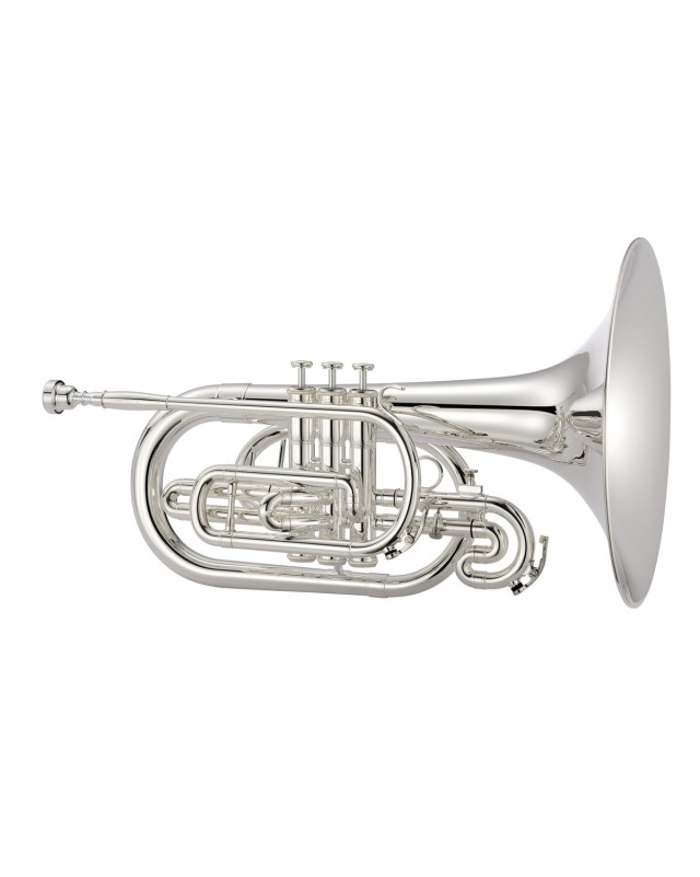 Jupiter JMP1101MS F Marching Mellophone, Quantum Series Mark II, silver-plated