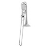 Jupiter JTB1180SQ Bb/F/Gb/D BassTrombone, silver-plated