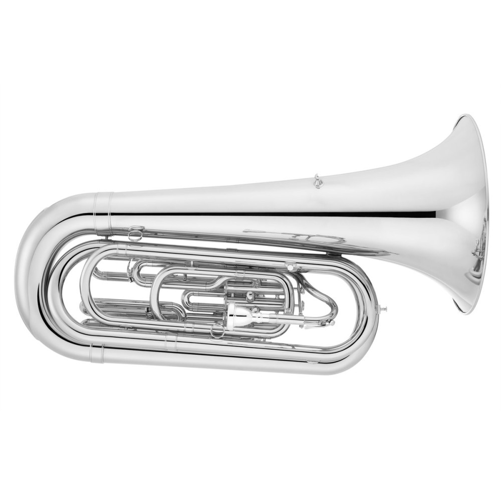 Jupiter JTU1005MS Bb Marching Tuba, 3/4, silver-plated
