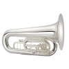 Jupiter JTU1101MS Bb Marching Tuba, 4/4, Quantum Series Mark II, silver-plated
