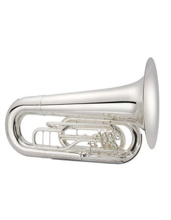 Jupiter JTU1101MS Bb Marching Tuba, 4/4, Quantum Series Mark II, silver-plated