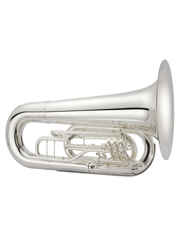 Jupiter JTU1101MS Bb Marching Tuba, 4/4, Quantum Series Mark II, silver-plated