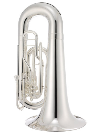 Jupiter JTU1101MS Bb Marching Tuba, 4/4, Quantum Series Mark II, silver-plated