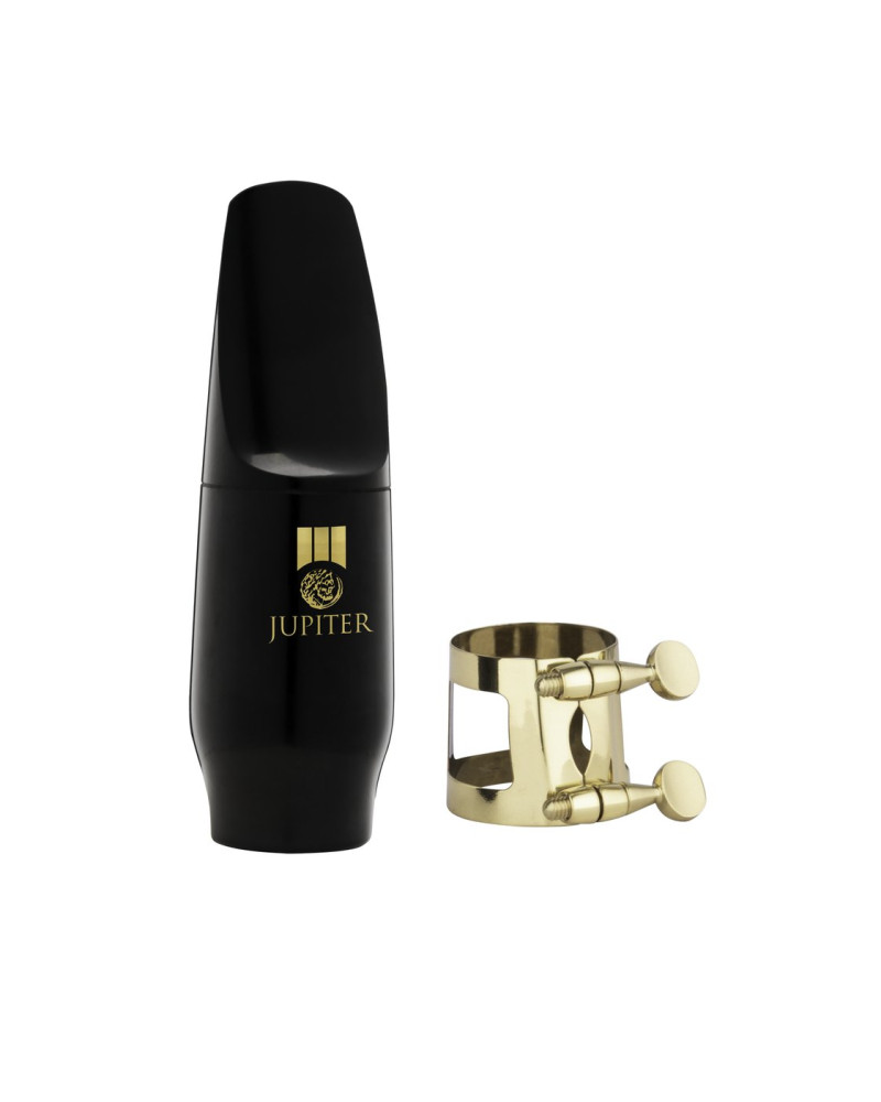 Jupiter JWM-ASK2 Mouthpiece, cap + gold-lacquered ligature, for Alto Saxophone
