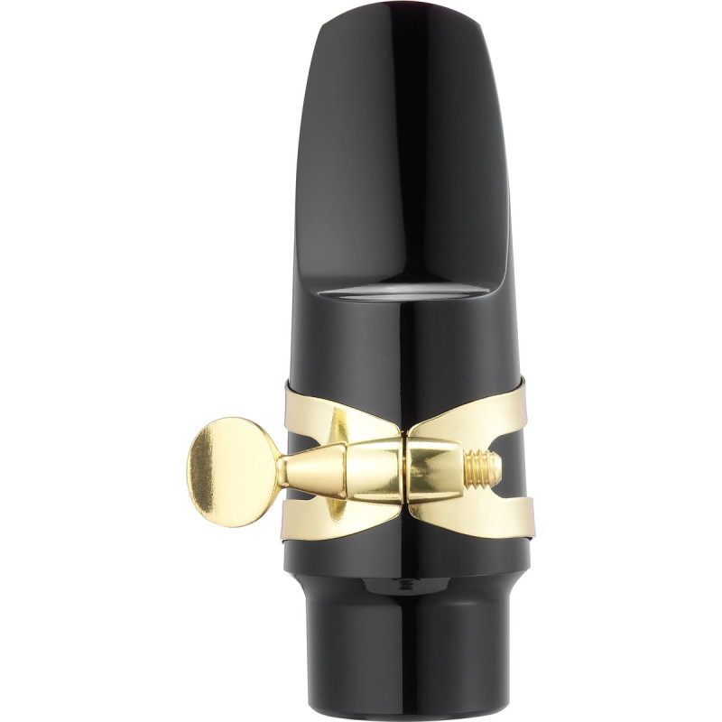 Jupiter JWM-SSK1 Mouthpiece, cap + gold-lacquered ligature, for Soprano Saxopho ne