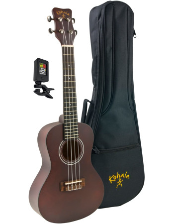 Kohala LKO-KPP-C Concert Ukulele, Player Pack, tuner, bag