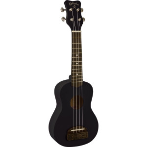 Kohala LKO-KT-SBK Soprano Ukulele, Tiki Series, black