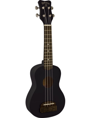 Kohala LKO-KT-SBK Soprano Ukulele, Tiki Series, black