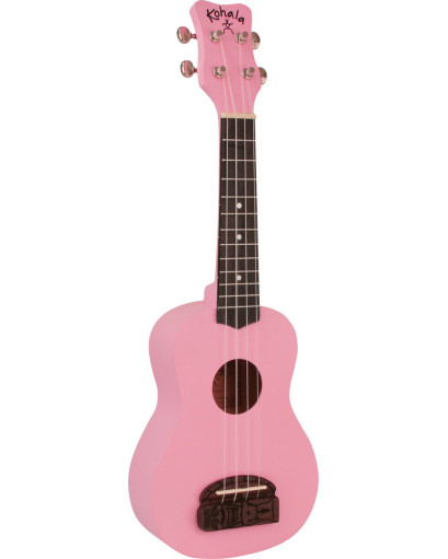Kohala LKO-KT-SPI Soprano Ukulele, Tiki Series, rosa