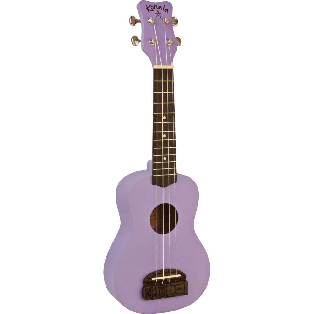 Kohala LKO-KT-SPU Soprano Ukulele, Tiki Series, purple