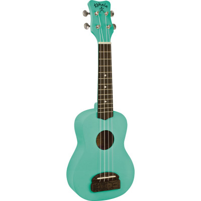 Kohala LKO-KT-SSG Soprano Ukulele, Tiki Series, seafoam green