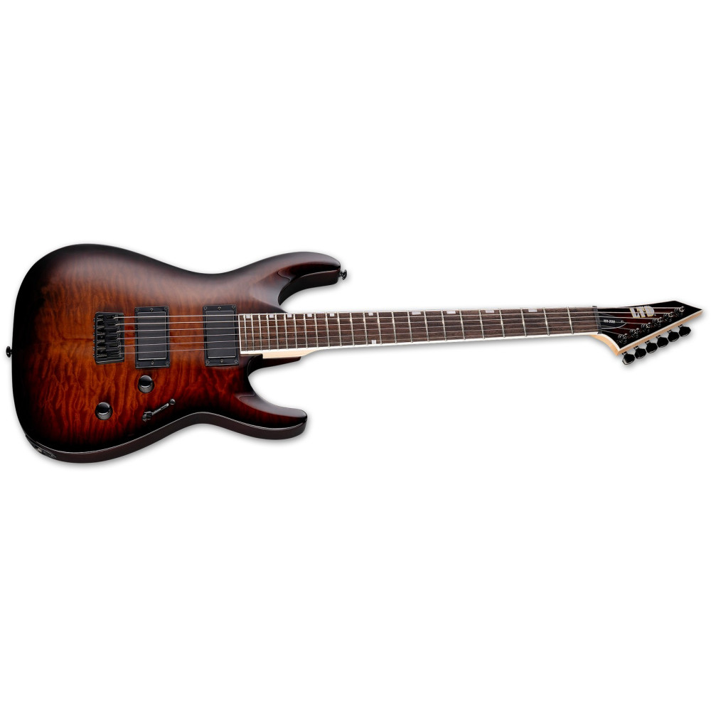 LTD MH-200HT QM Dark Brown Sunburst