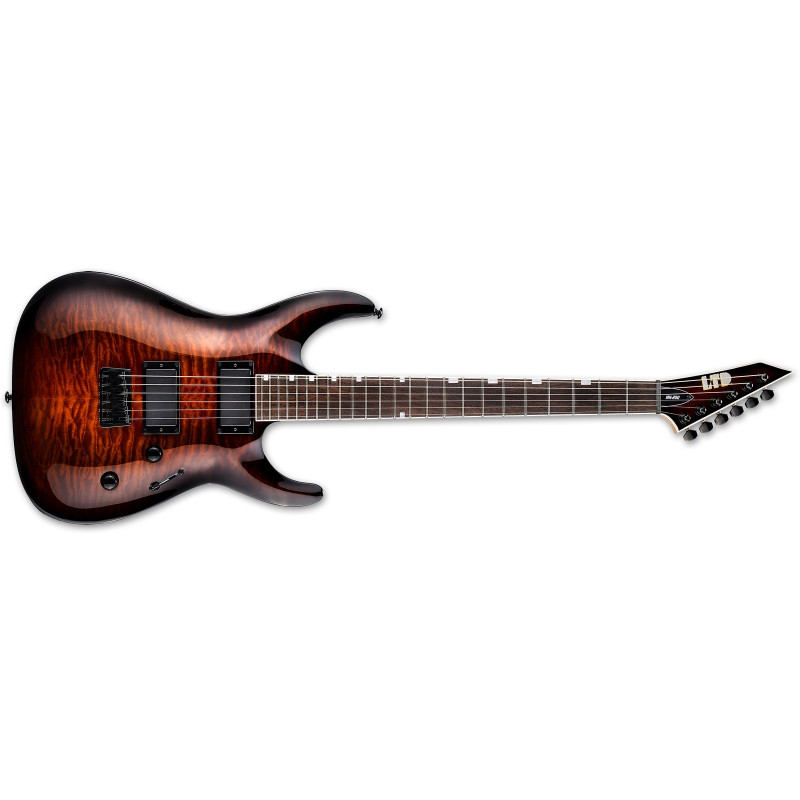 LTD MH-200HT QM Dark Brown Sunburst