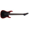 LTD M-7HT Baritone Black Metal II Black Red Burst Satin