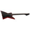 LTD EXL-7 Baritone Black Metal II Black Red Burst Satin