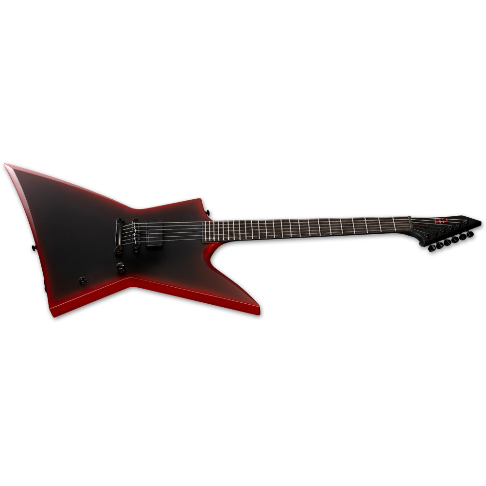 LTD EXL Black Metal II Black Red Burst Satin