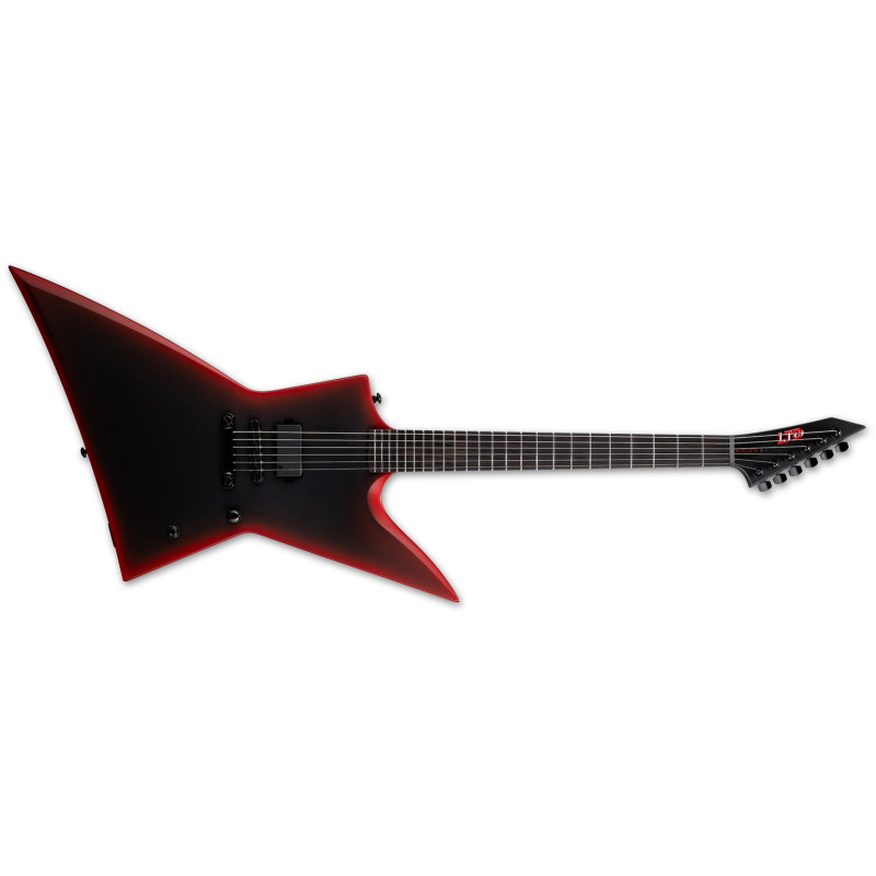 LTD EXL Black Metal II Black Red Burst Satin
