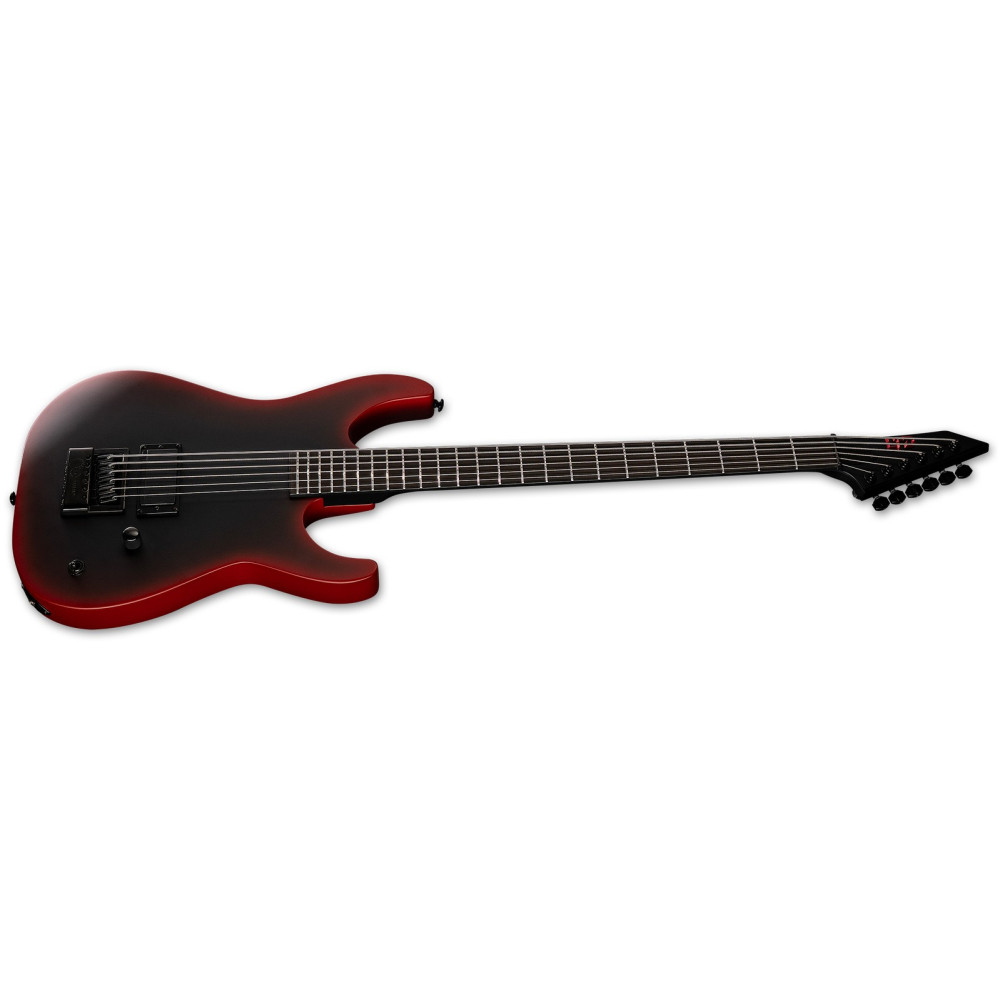 LTD M-6 EverTune 30 Black Metal II Black Red Burst Satin