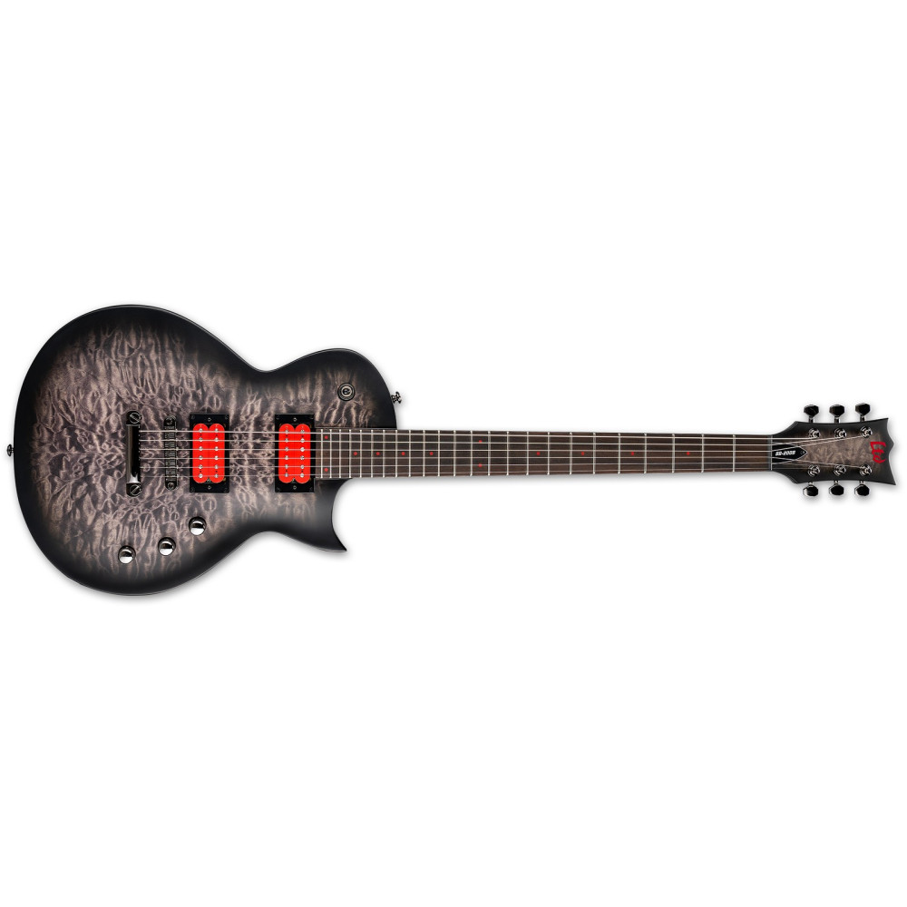 LTD BB-200 Baritone QM See Thru Black Sunburst Satin
