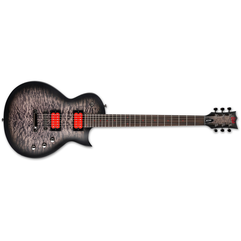 LTD BB-200 Baritone QM See Thru Black Sunburst Satin