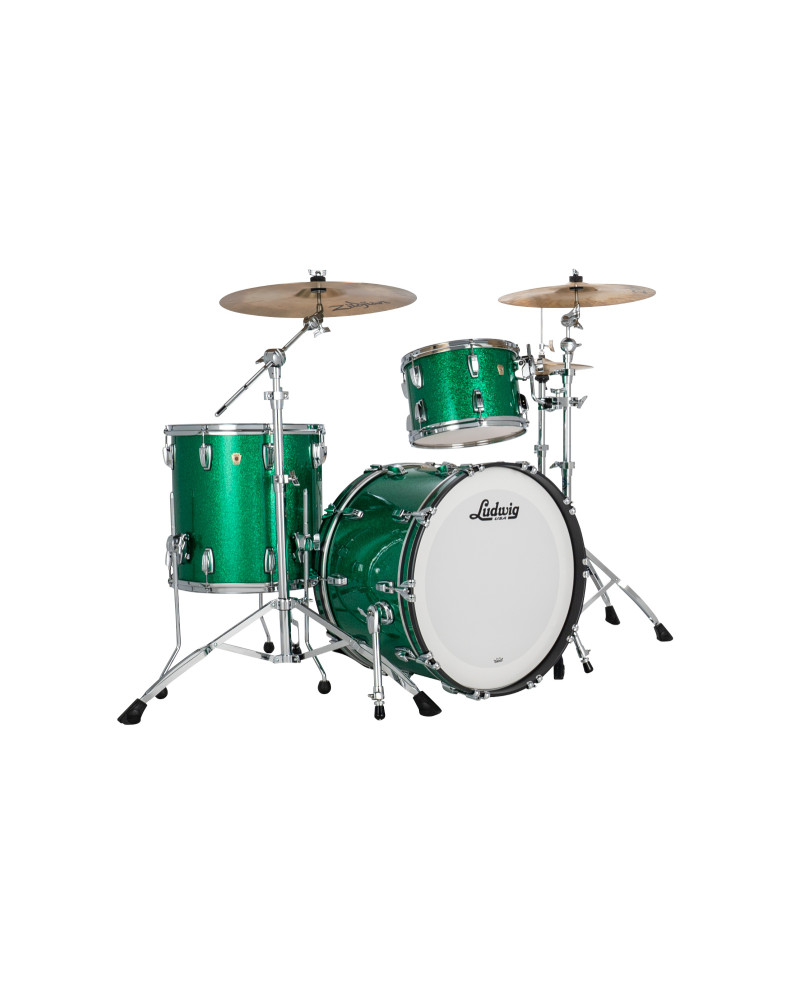Ludwig L84433AX54WC Classic Maple Pro Beat Green Sparkle