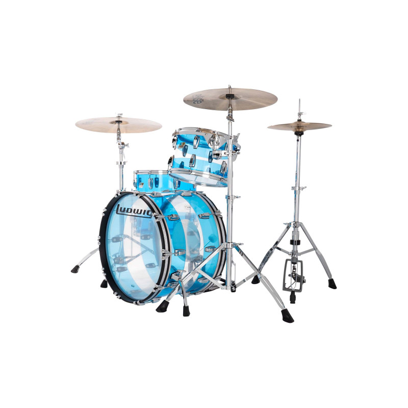 Ludwig L94233LXE9WC Vistalite FAB Blue Clear 