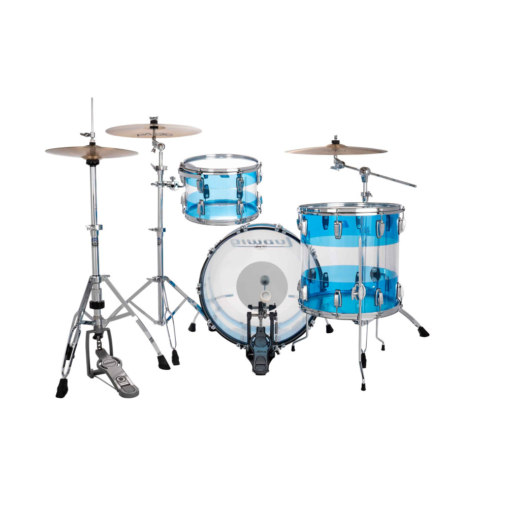 Ludwig L94233LXE9WC Vistalite FAB Blue Clear 