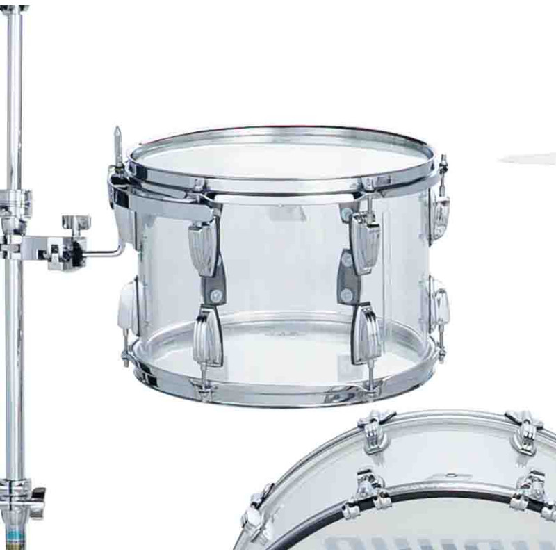 Ludwig LT982VXX38WCR 8x12 Vistalite Tom Tom Clear