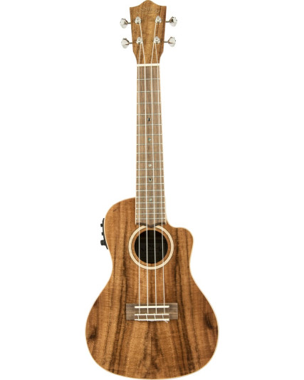 Lanikai LKUACS-CEC Concert Ukulele, All Solid Acacia Series, Cutaway, Preamp, Sof tcase