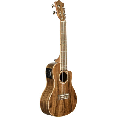 Lanikai LKUACS-CEC Concert Ukulele, All Solid Acacia Series, Cutaway, Preamp, Sof tcase