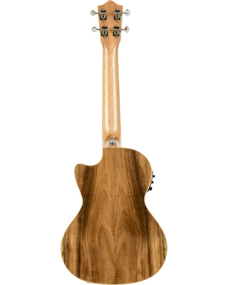 Lanikai LKUACS-CET Tenor Ukulele, All Solid Acacia Series, Cutaway, Preamp, Softc ase