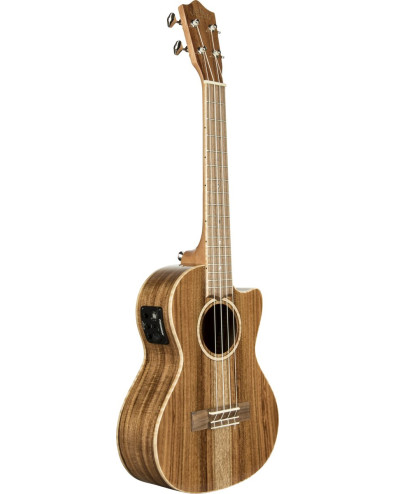 Lanikai LKUACS-CET Tenor Ukulele, All Solid Acacia Series, Cutaway, Preamp, Softc ase