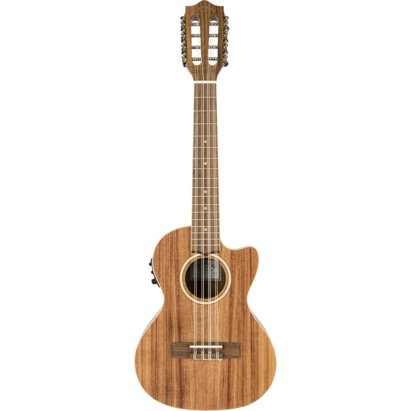 Lanikai LKUACST-8CET Tenor Ukulele, Acacia Solid Top Series, 8 String, Gigbag
