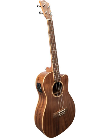 Lanikai LKUACST-CEB Baritone Ukulele, Acacia Solid Top Series, Cutaway, Preamp, Gi gbag
