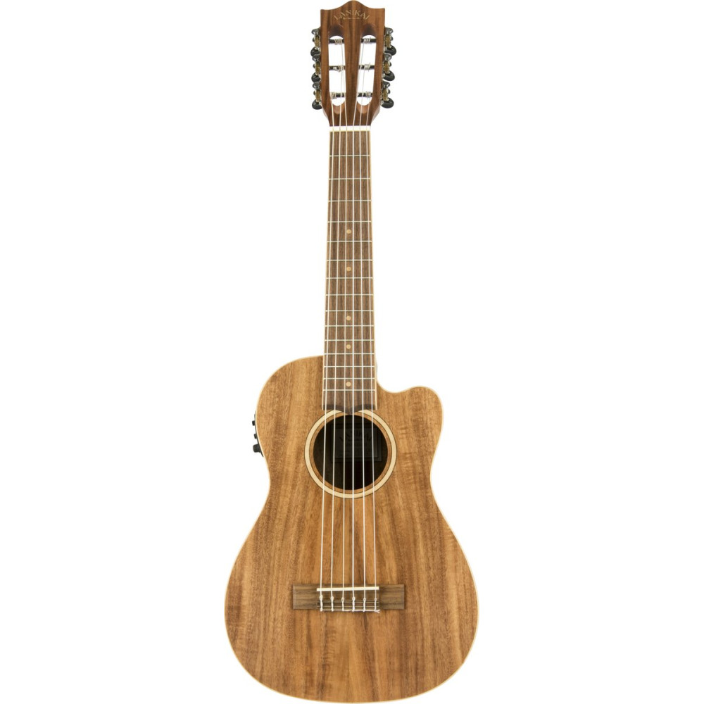 Lanikai LKUACST-CEG Guitarlele, Acacia Solid Top Series, Cutaway, Preamp, Gigbag