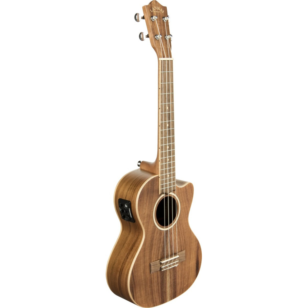 Lanikai LKUACST-CET Tenor Ukulele, Acacia Solid Top Series, Cutaway, Preamp, Gigba g