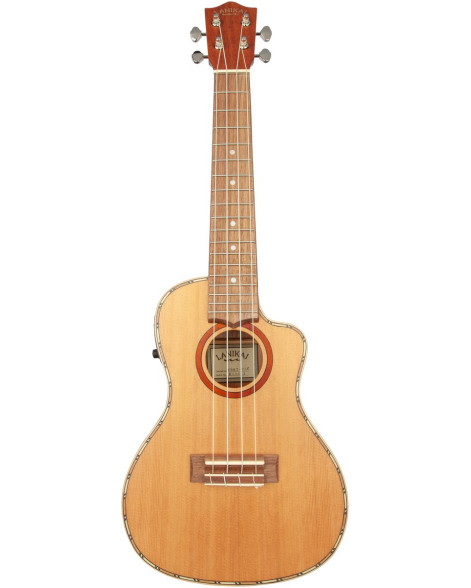 Lanikai LKUCDSTCEC Concert Ukulele, Cedar Solid Top Series, Cutaway, Preamp, Gigb ag