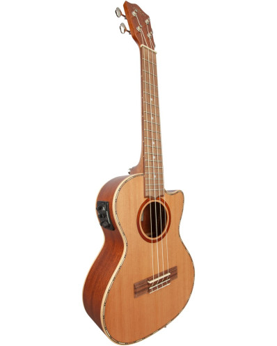 Lanikai LKUCDSTCET Tenor Ukulele, Cedar Solid Top Series, Cutaway, Preamp, Gigbag