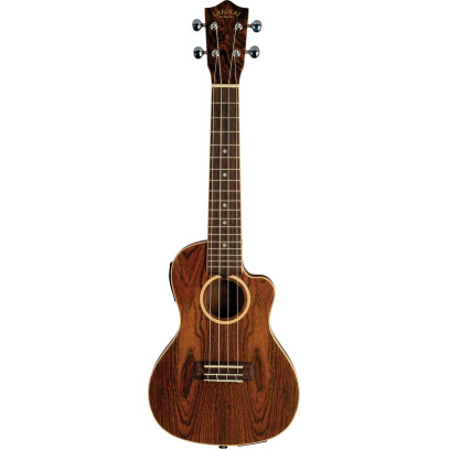 Lanikai LKUFB-CETC Concert Ukulele, Figured Bocote Series, Thin Body,Cutaway,Prea mp,Gigbag