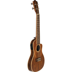 Lanikai LKUFB-CETC Concert Ukulele, Figured Bocote Series, Thin Body,Cutaway,Prea mp,Gigbag