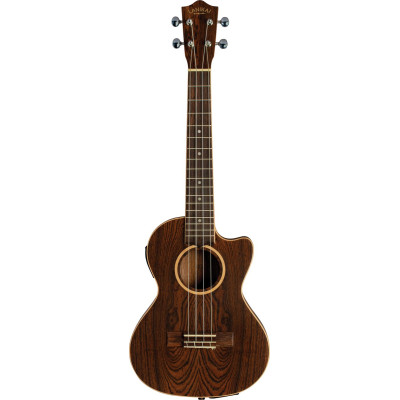 Lanikai LKUFB-CETT Tenor Ukulele, Figured Bocote Series, Thin Body, Cutaway, Prea mp, Gigbag