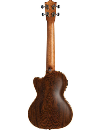 Lanikai LKUFB-CETT Tenor Ukulele, Figured Bocote Series, Thin Body, Cutaway, Prea mp, Gigbag