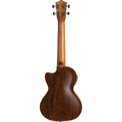 Lanikai LKUFB-CETT Tenor Ukulele, Figured Bocote Series, Thin Body, Cutaway, Prea mp, Gigbag