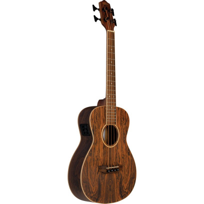 Lanikai LKUFBEBU Mini Bass, Figured Bocote Series, Preamp, Gigbag