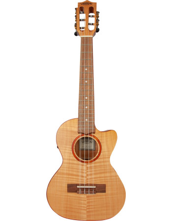 Lanikai LKUFM-5CET Tenor Ukulele, Flame Maple Series, 5 String, Low/High G, Pream p, Gigbag