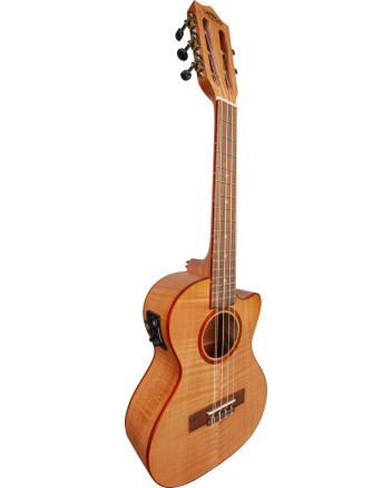 Lanikai LKUFM-5CET Tenor Ukulele, Flame Maple Series, 5 String, Low/High G, Pream p, Gigbag