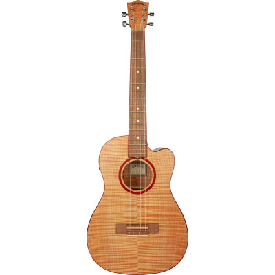 Lanikai LKUFM-CEB Baritone Ukulele, Flame Maple Series, Cutaway, Preamp, Gigbag