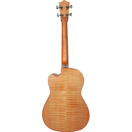 Lanikai LKUFM-CEB Baritone Ukulele, Flame Maple Series, Cutaway, Preamp, Gigbag